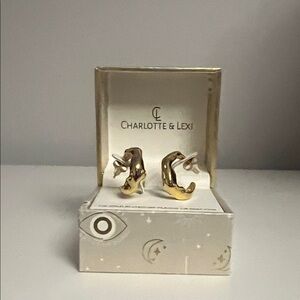 New Charlotte & Lexi 18k Gold plated, Demi fine Earrings